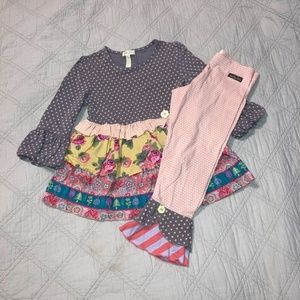 Matilda Jane Ruffle Top/Legging Set